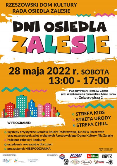 Plakat promujący Dni Osiedla Zalesie